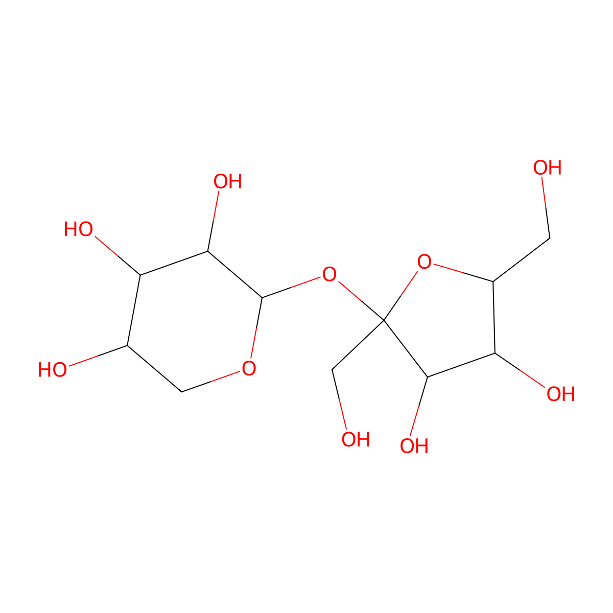 Xylosucrose molecular structure, CAS 512-66-3