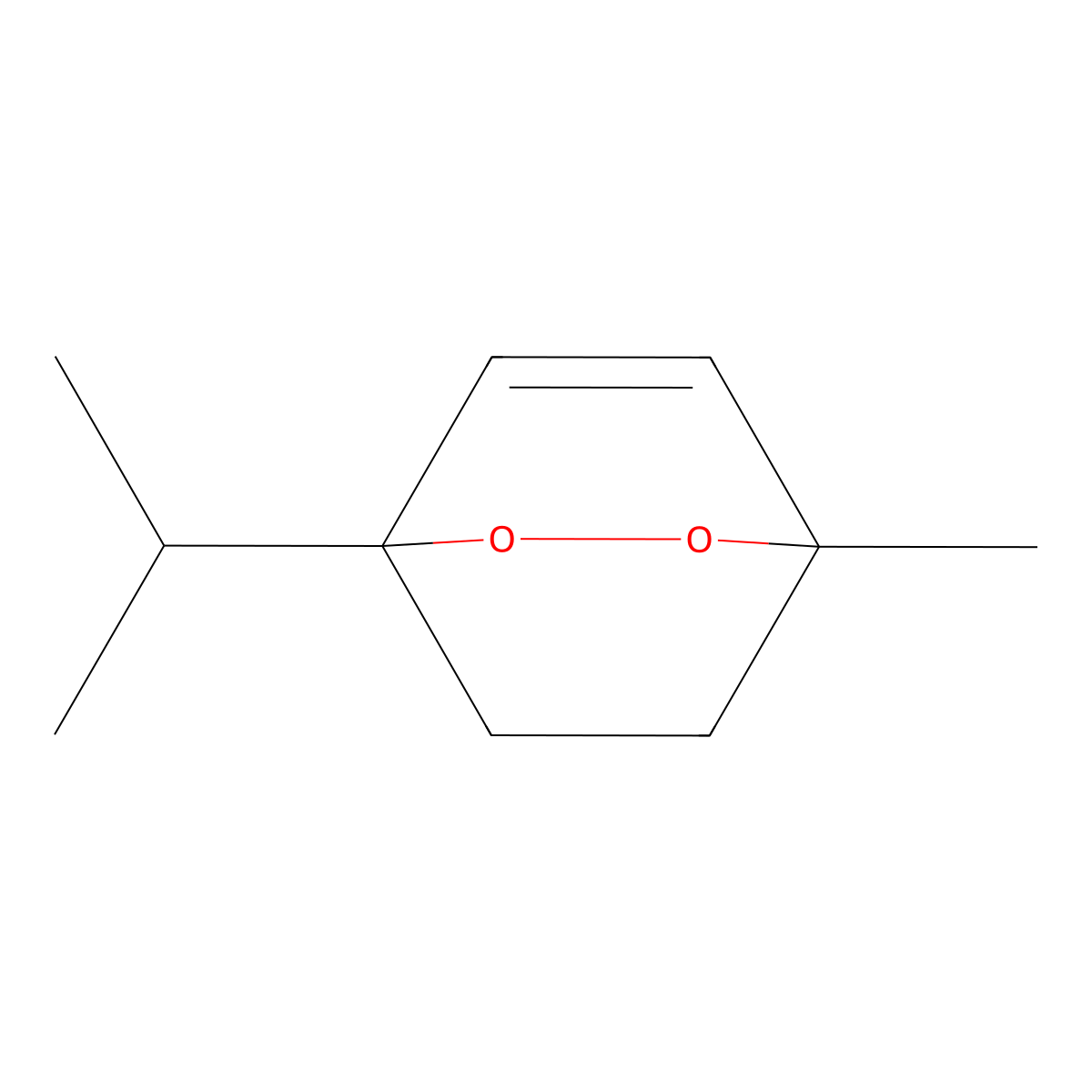 Ascaridole molecular structure, CAS 512-85-6
