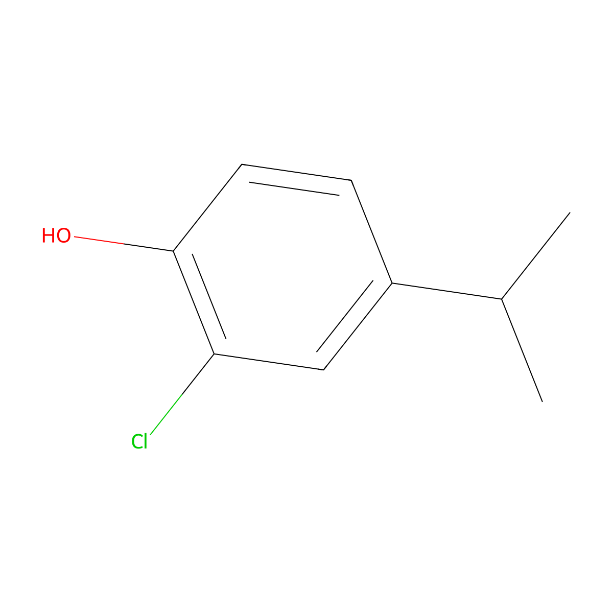 2-Chloro-4-isopropylphenol molecular structure, CAS 51202-00-7
