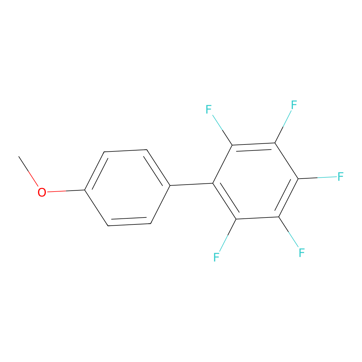 2,3,4,5,6-Pentafluoro-4'-methoxy-1,1'-biphenyl molecular structure, CAS 51207-29-5
