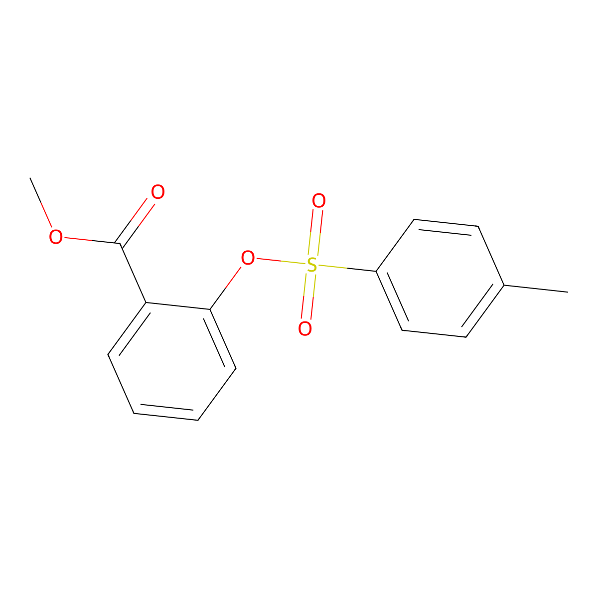 Methyl 2-[(4-methylbenzenesulfonyl)oxy]benzoate molecular structure, CAS 51207-44-4