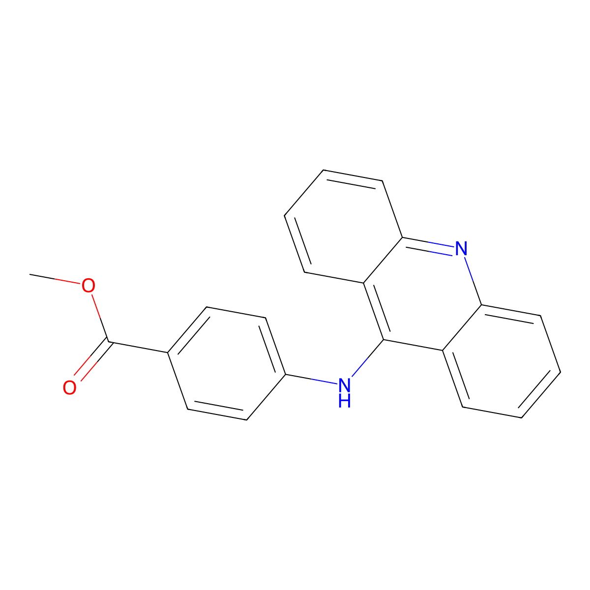 p-(9-Acridinylamino)benzoic acid methyl ester hydrochloride molecular structure, CAS 51207-87-5