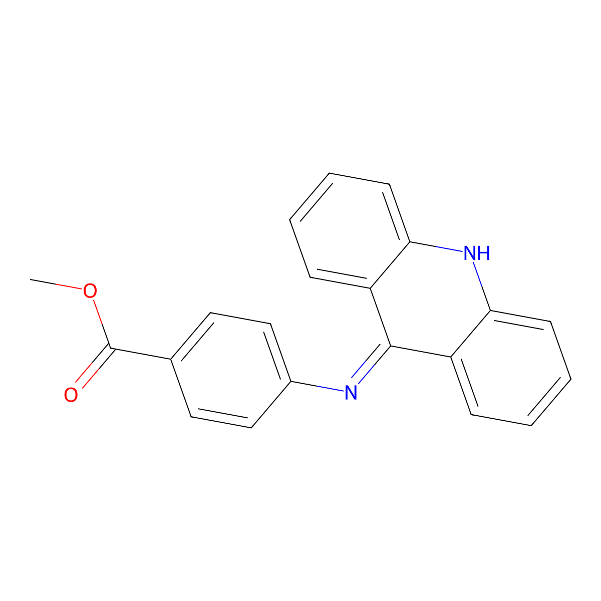 p-(9-Acridinylamino)benzoic acid methyl ester hydrochloride molecular structure, CAS 51207-87-5