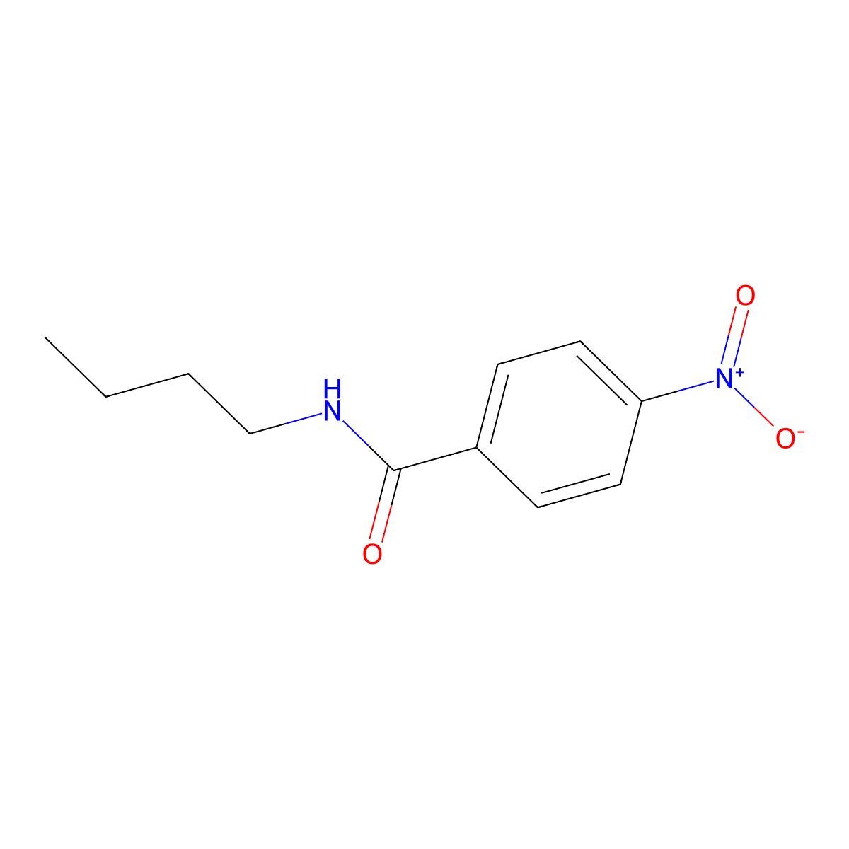N-butyl-4-nitrobenzamide molecular structure, CAS 51207-98-8