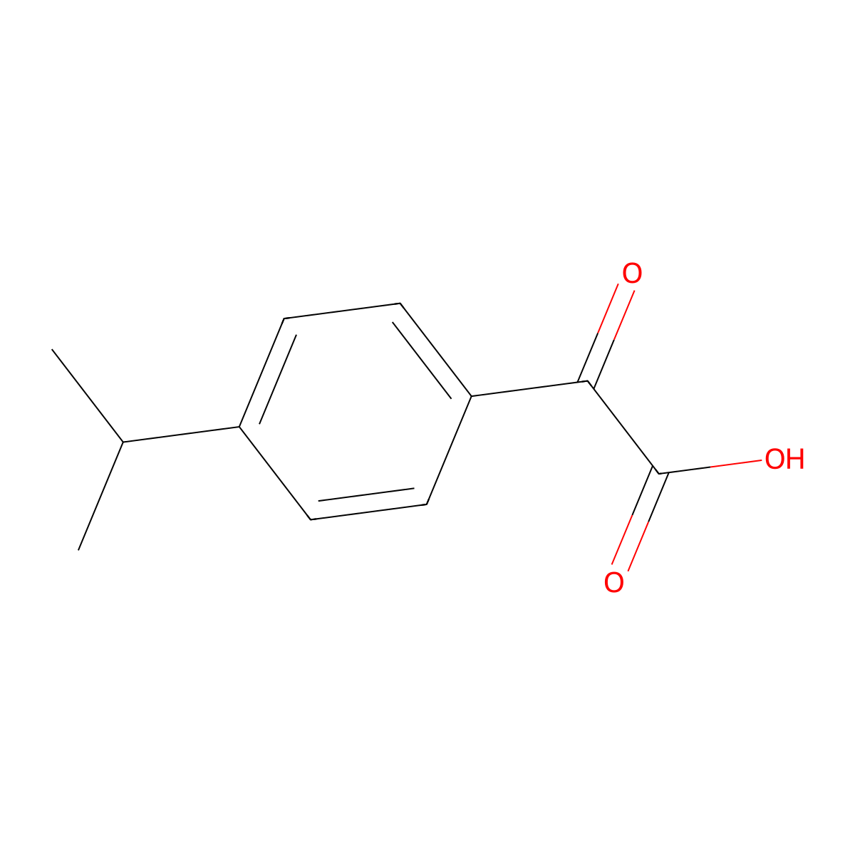 2-(4-Isopropylphenyl)-2-oxoacetic acid molecular structure, CAS 51208-83-4