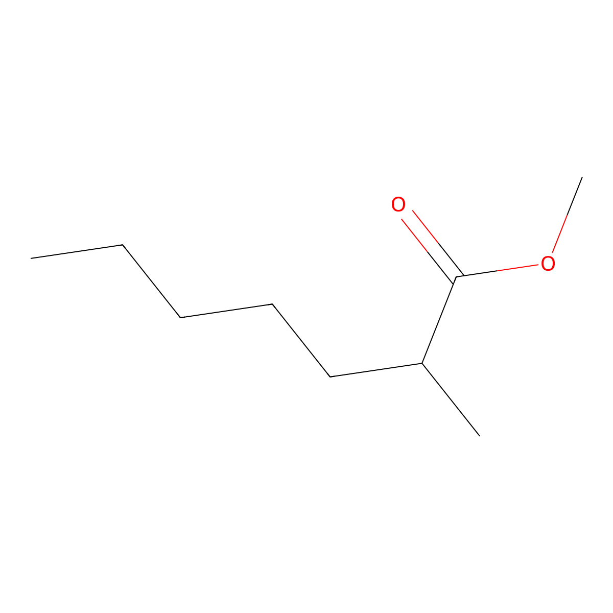 Methyl 2-methylheptanoate molecular structure, CAS 51209-78-0