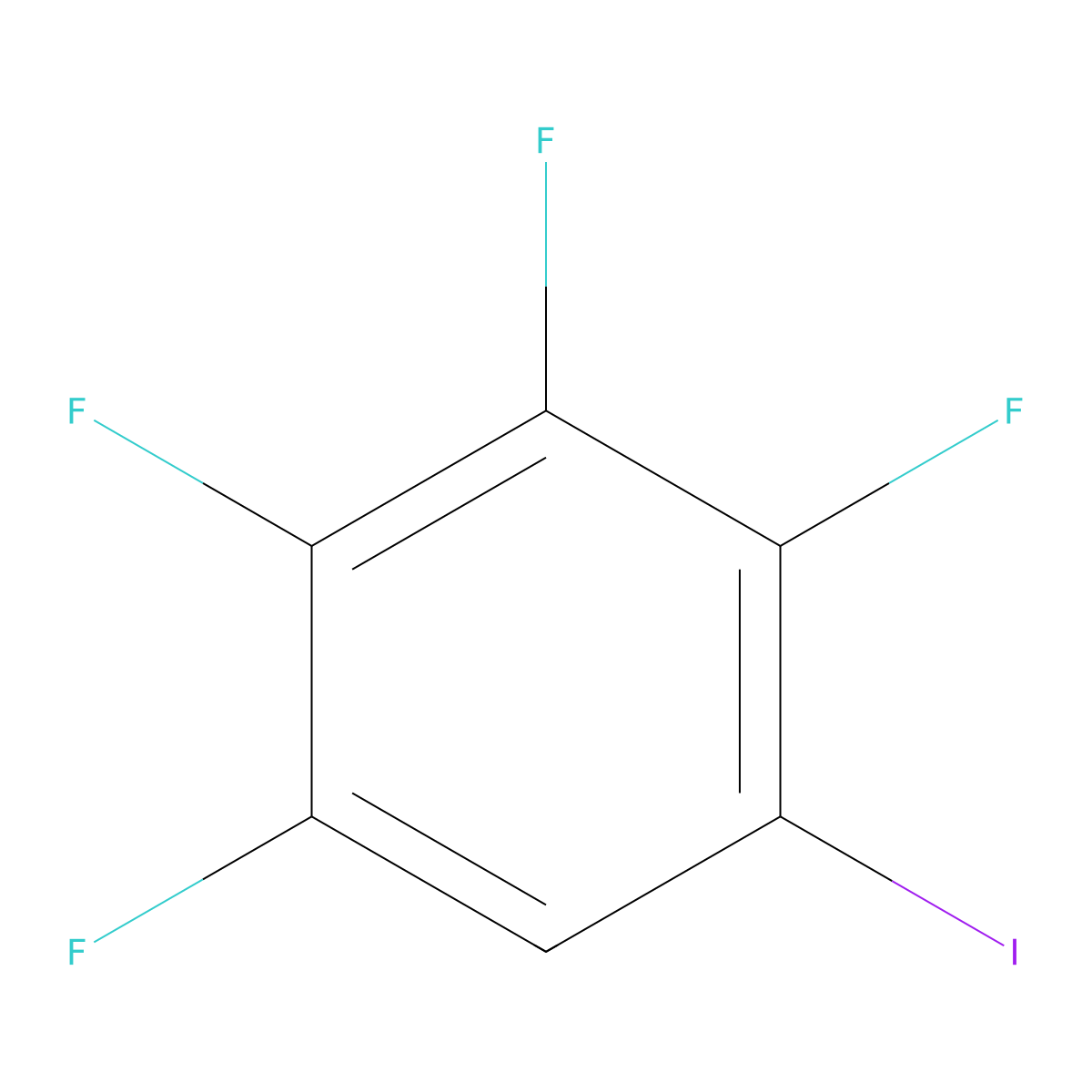 1,2,3,4-Tetrafluoro-5-iodobenzene molecular structure, CAS 5121-89-1