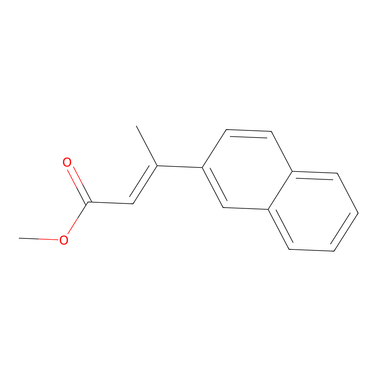 Methyl 3-(naphthalen-2-yl)but-2-enoate molecular structure, CAS 51212-51-2