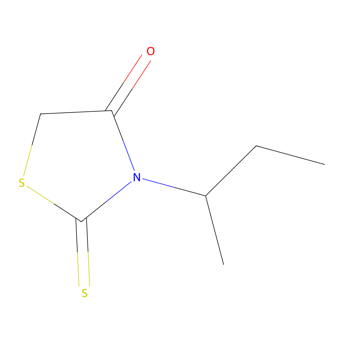 3-(Butan-2-yl)-2-sulfanylidene-1,3-thiazolidin-4-one molecular structure, CAS 51216-57-0
