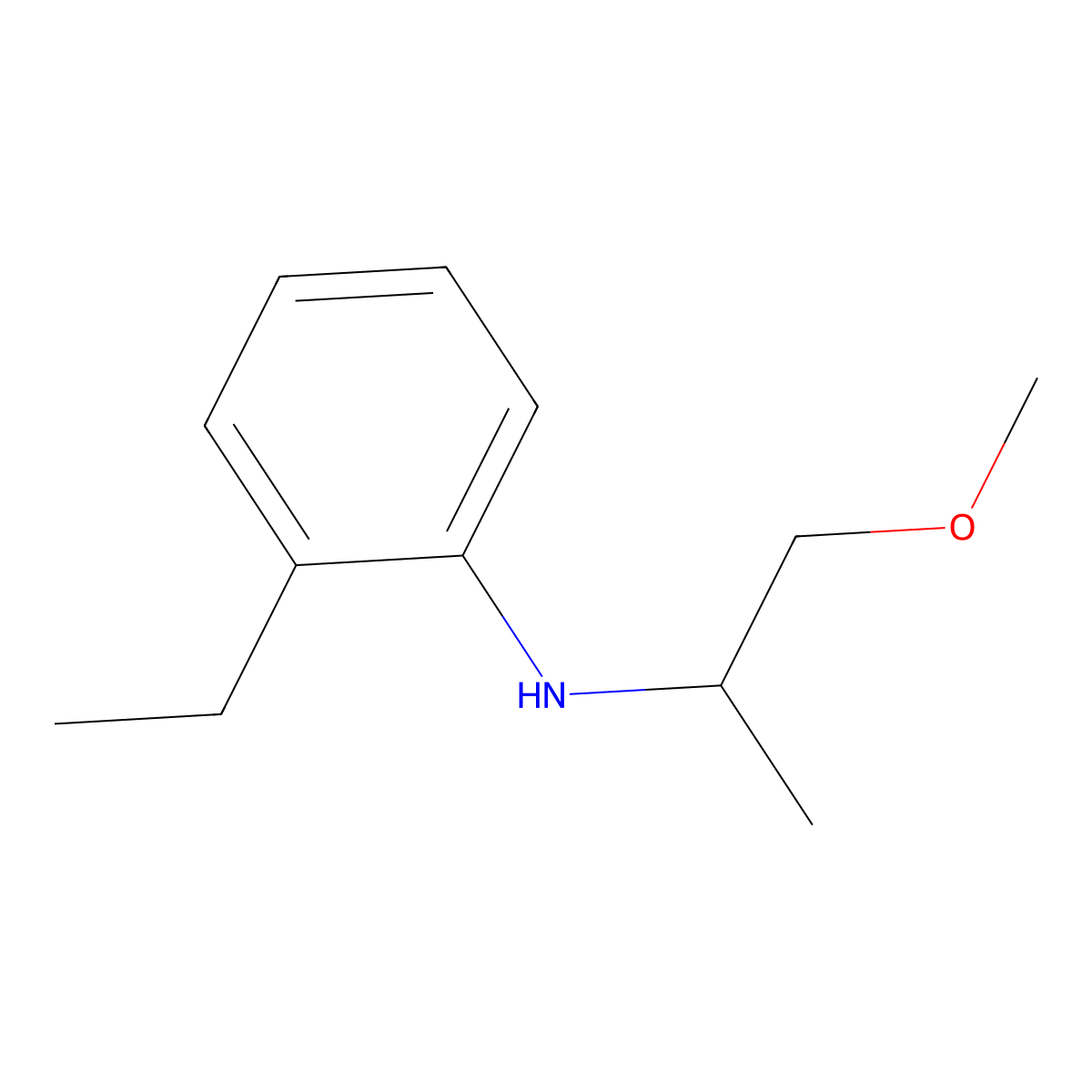 2-ethyl-N-(1-methoxypropan-2-yl)aniline molecular structure, CAS 51218-94-1