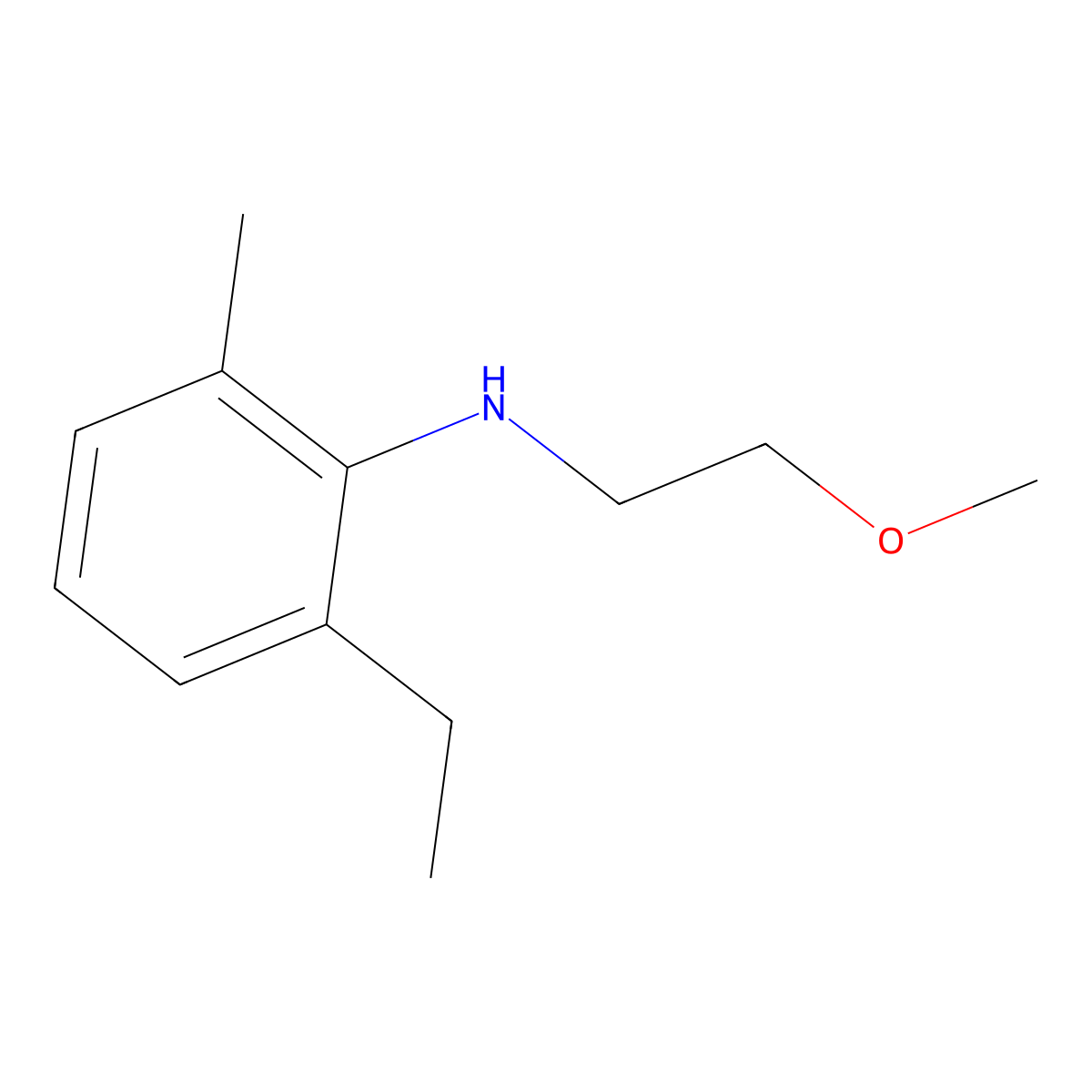2-Ethyl-n-(2-methoxyethyl)-6-methylaniline molecular structure, CAS 51218-95-2