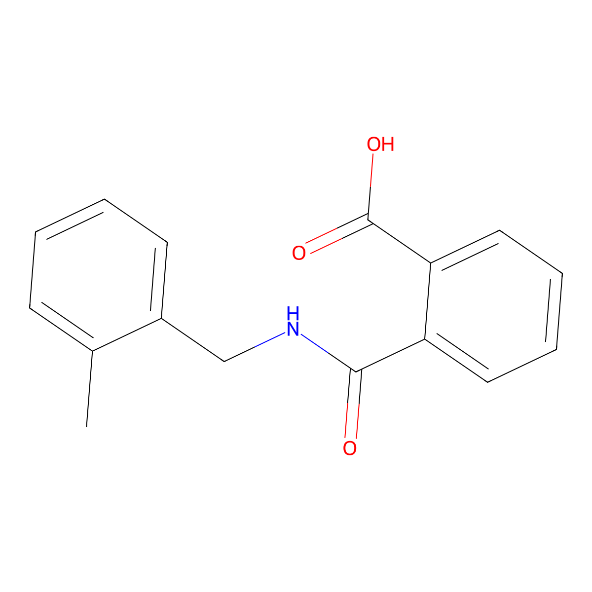 2-{[(2-Methylbenzyl)amino]carbonyl}benzoic acid molecular structure, CAS 512181-30-5