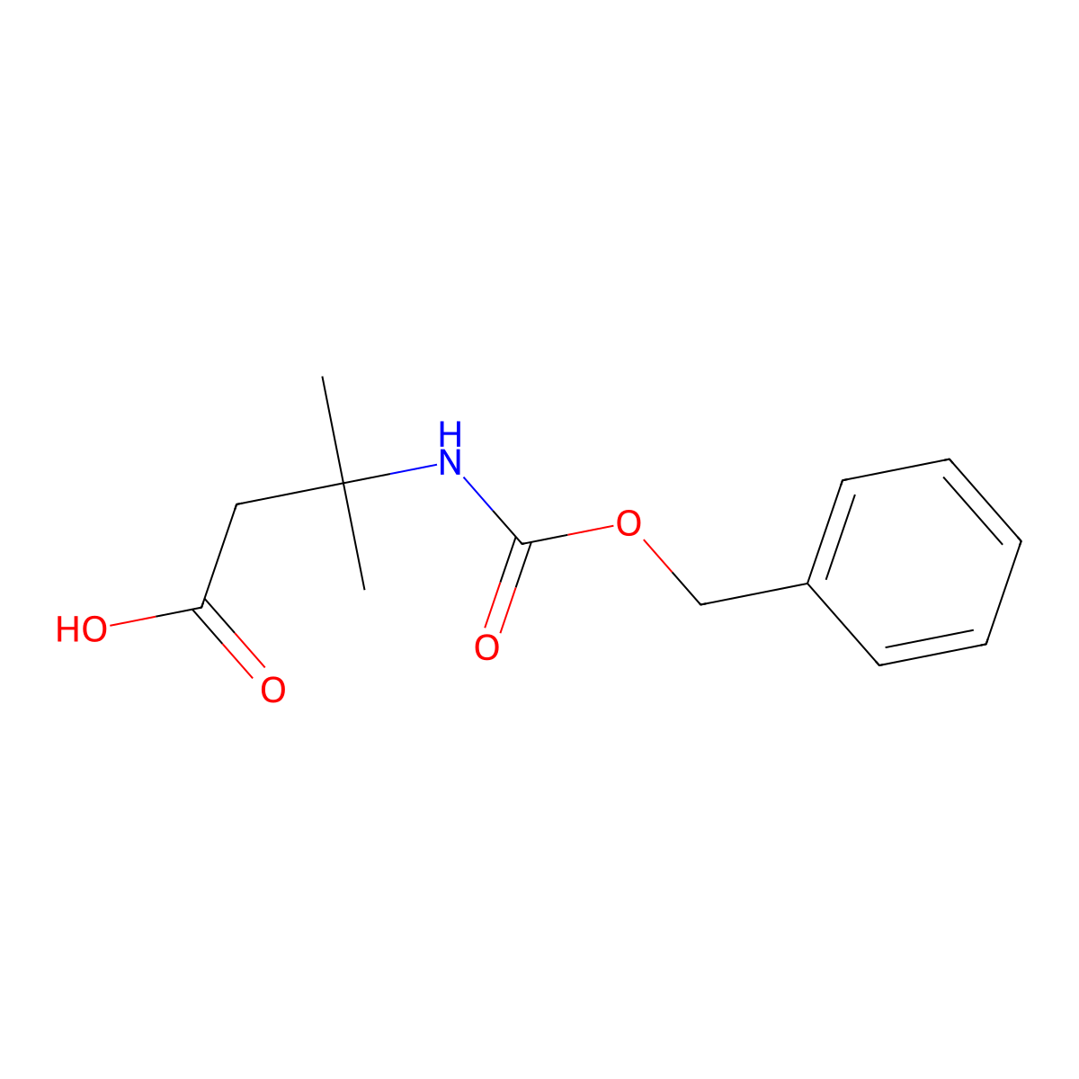 3-(((Benzyloxy)carbonyl)amino)-3-methylbutanoic acid molecular structure, CAS 51219-55-7