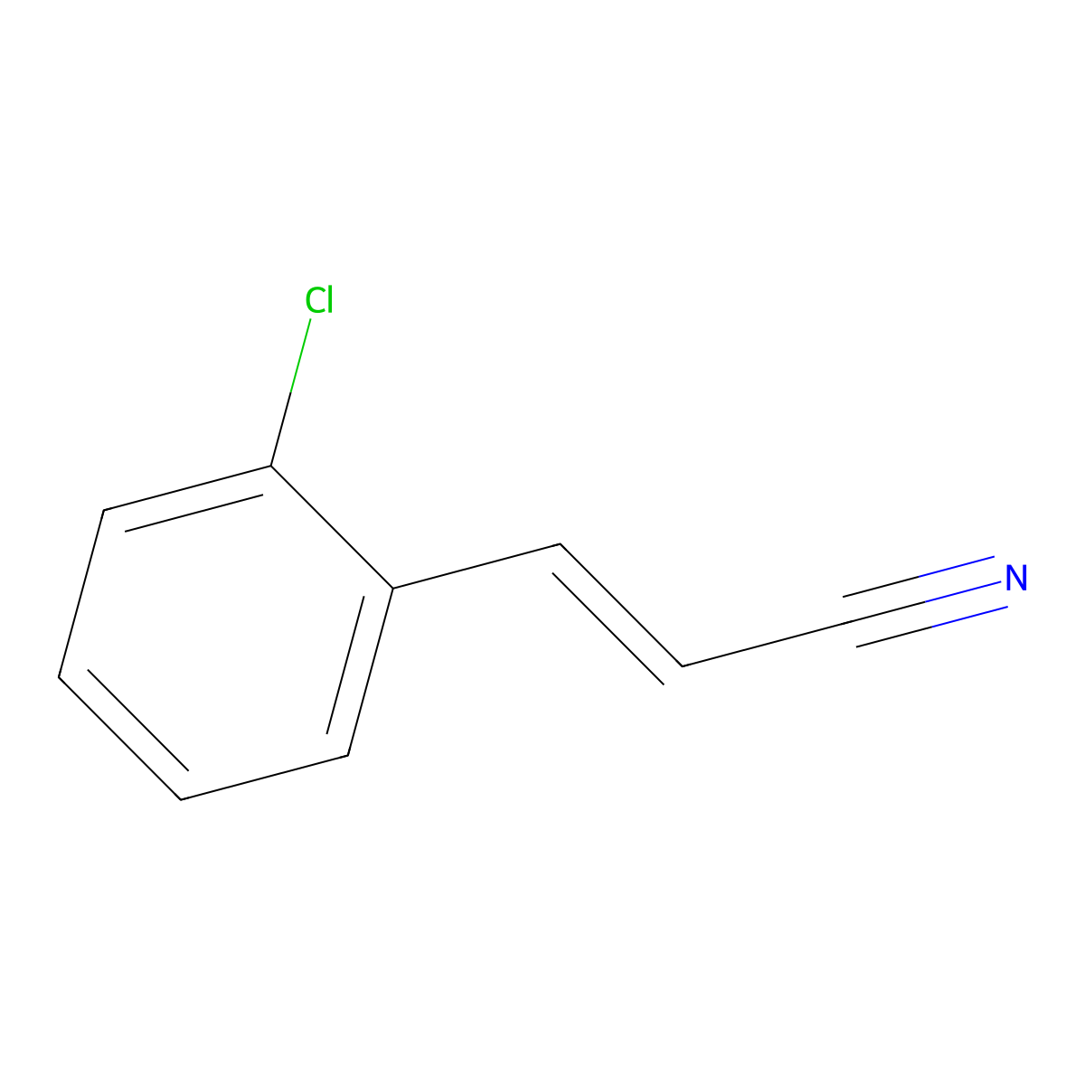 3-(2-Chlorophenyl)prop-2-enenitrile molecular structure, CAS 51219-99-9