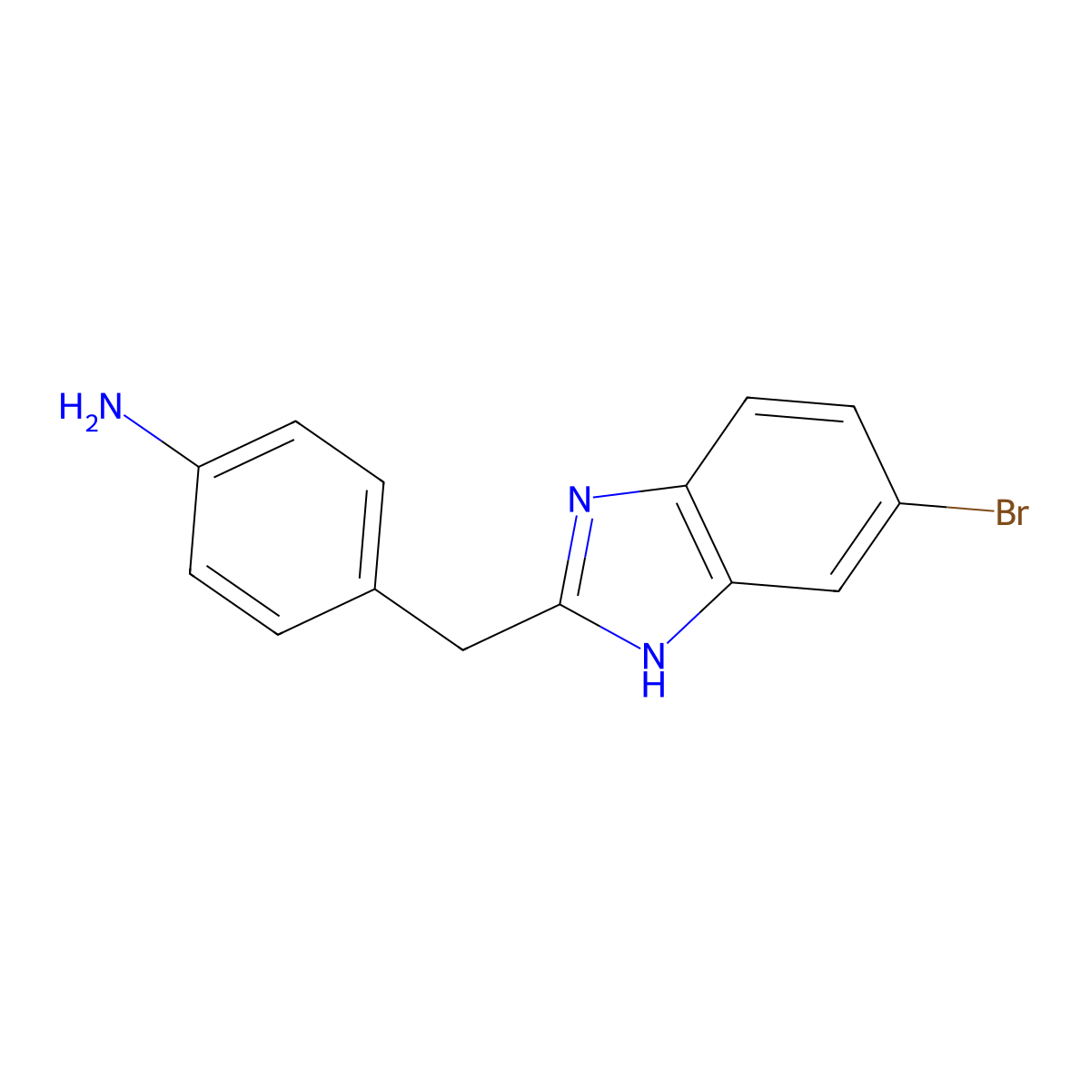 4-[(6-Bromo-1H-1,3-benzodiazol-2-yl)methyl]aniline molecular structure, CAS 512193-87-2