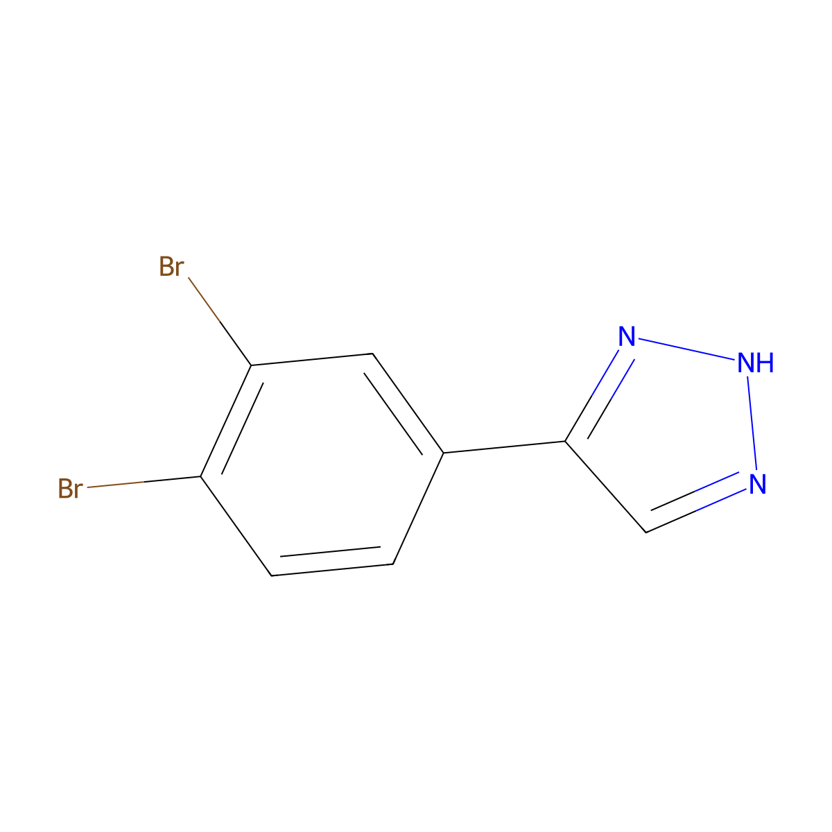 5-(3,4-dibromophenyl)-1H-1,2,3-triazole molecular structure, CAS 512197-67-0