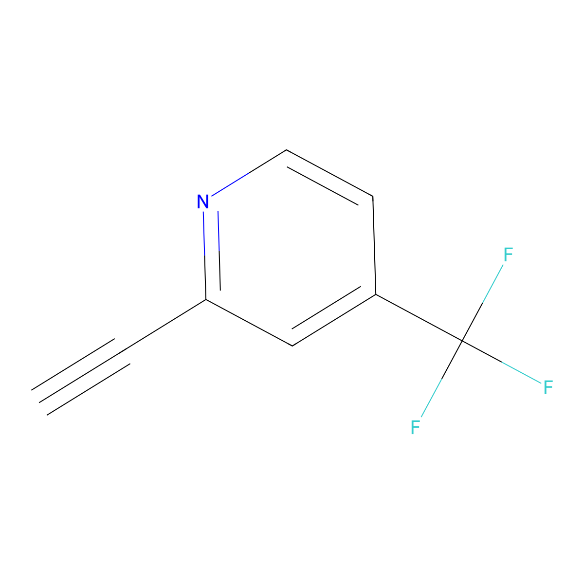 2-Ethynyl-4-(trifluoromethyl)pyridine molecular structure, CAS 512197-90-9