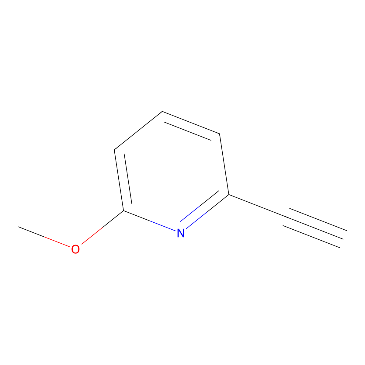 2-Ethynyl-6-methoxypyridine molecular structure, CAS 512197-92-1