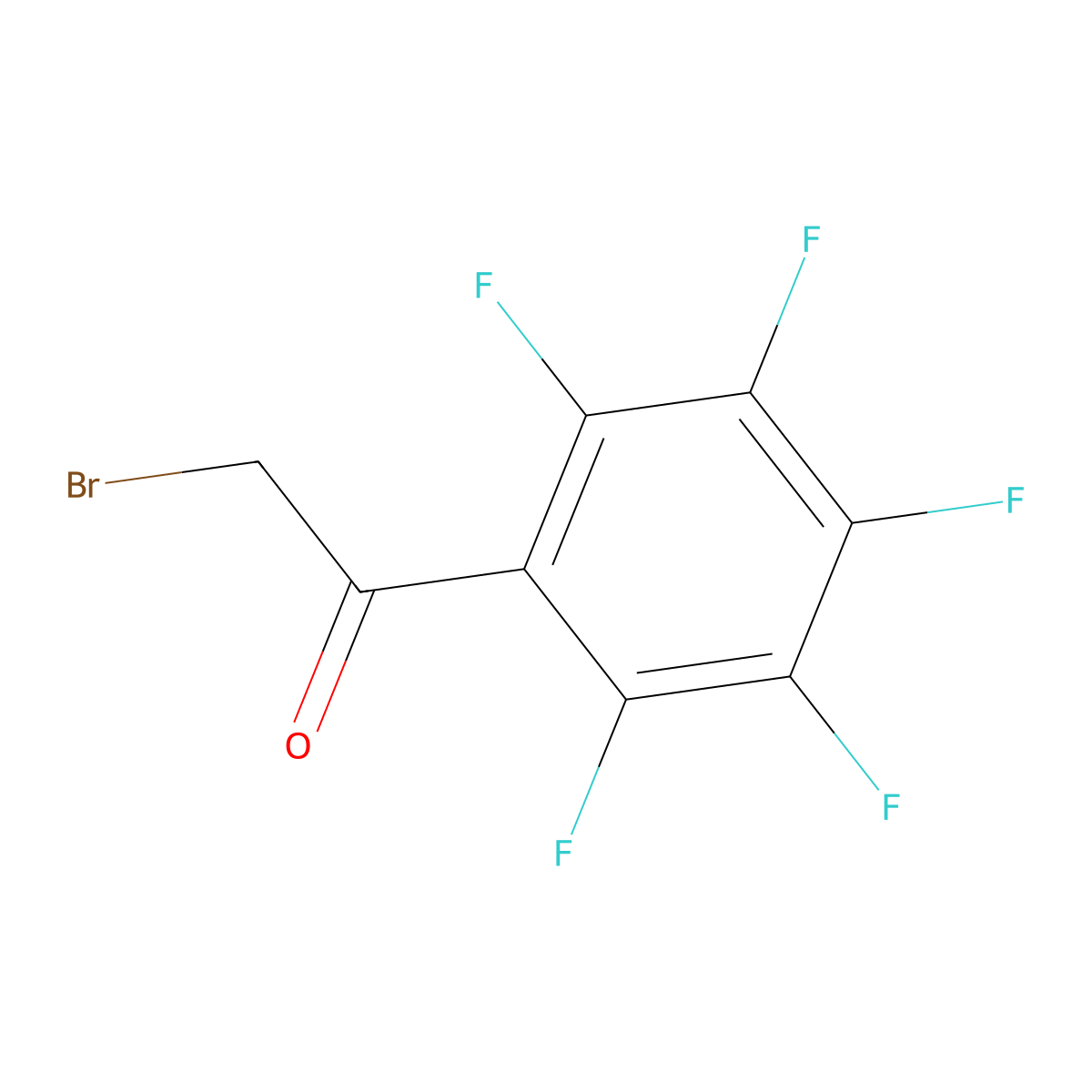 2-Bromo-1-(pentafluorophenyl)ethan-1-one molecular structure, CAS 5122-16-7