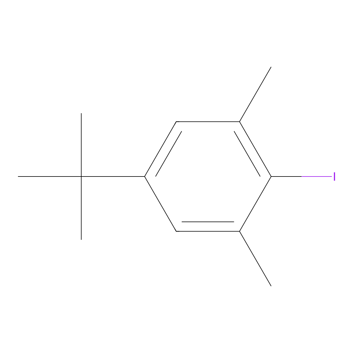 5-tert-Butyl-2-iodo-1,3-dimethylbenzene molecular structure, CAS 5122-20-3