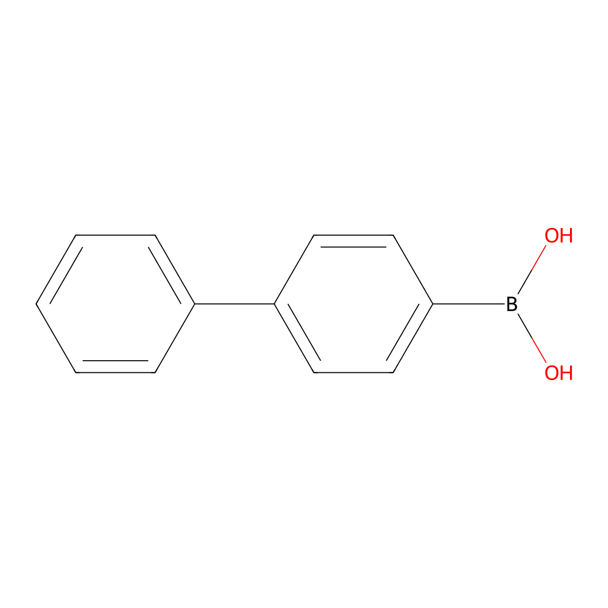 1,1'-Biphenyl-4-yl-boronic acid molecular structure, CAS 5122-94-1