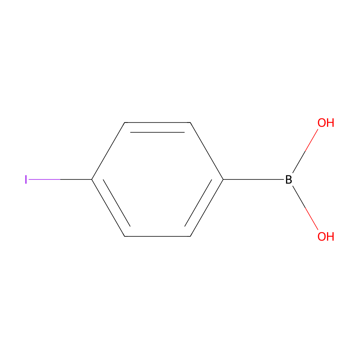 4-Iodophenylboronic acid molecular structure, CAS 5122-99-6