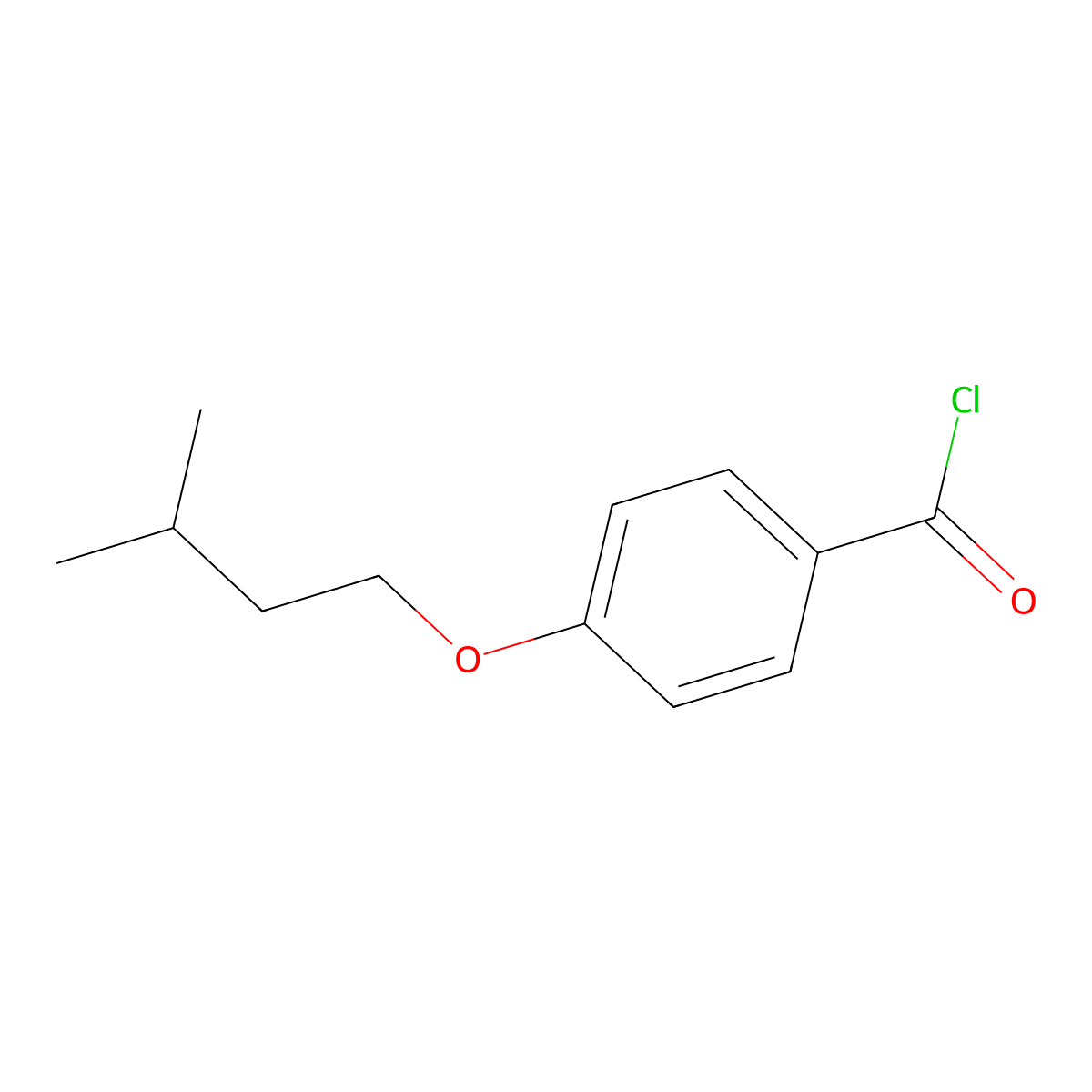4-iso-Pentoxybenzoyl chloride molecular structure, CAS 51220-51-0