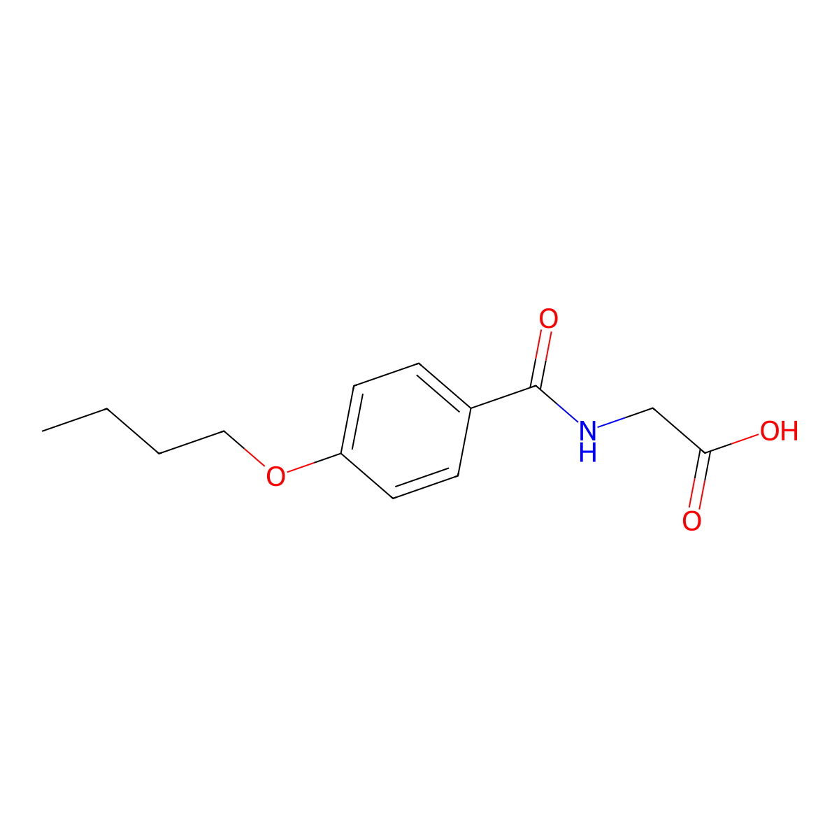 2-((4-Butoxyphenyl)formamido)acetic acid molecular structure, CAS 51220-55-4