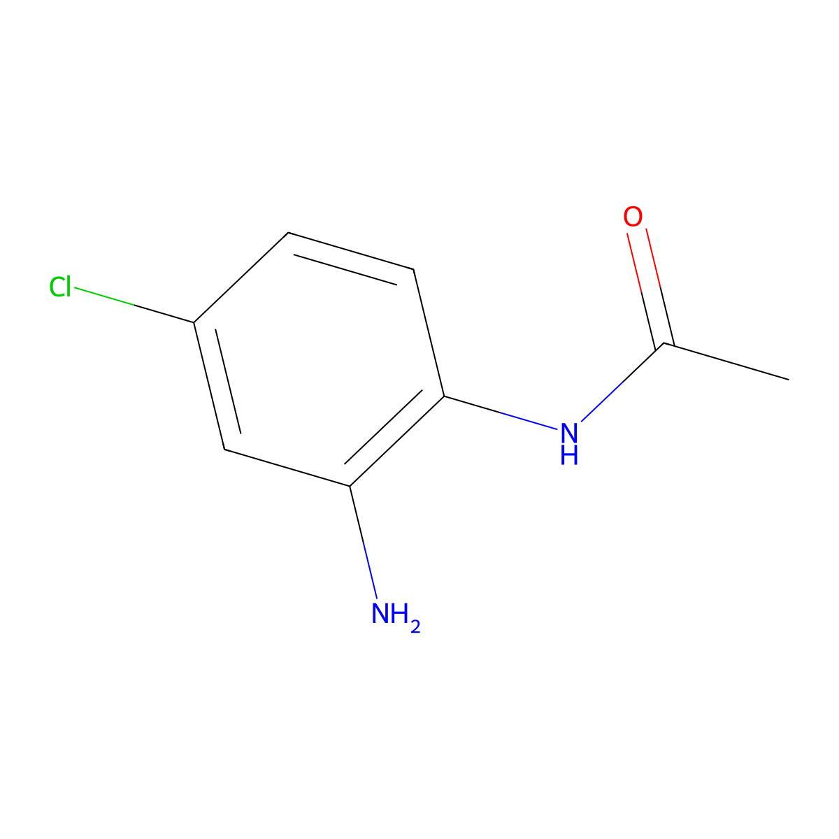 N-(2-Amino-4-chlorophenyl)acetamide molecular structure, CAS 51223-59-7