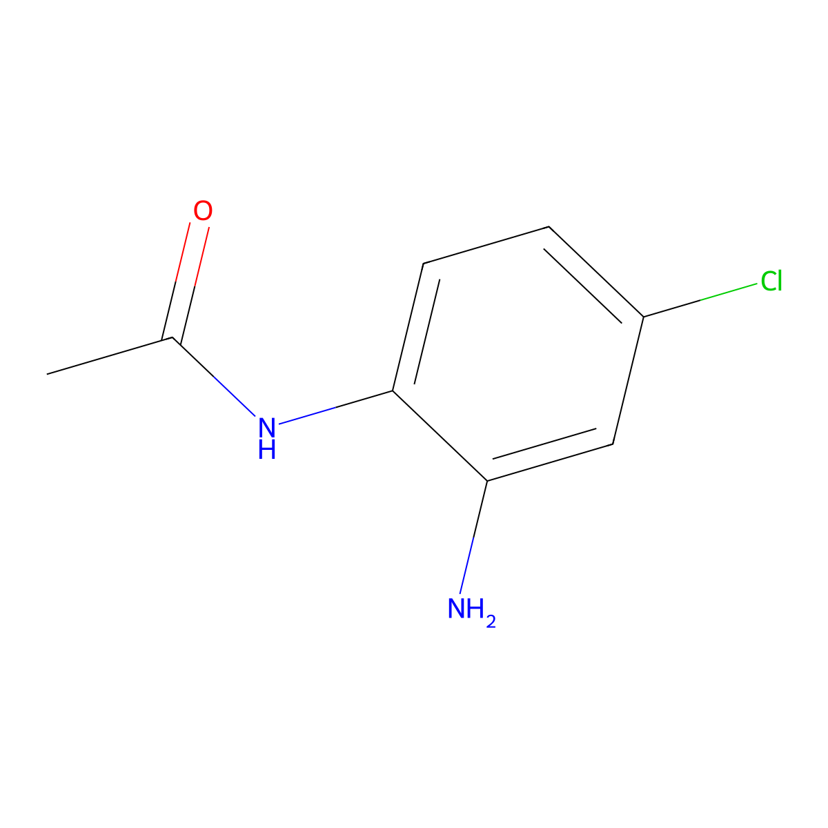 N-(2-Amino-4-chlorophenyl)acetamide molecular structure, CAS 51223-59-7
