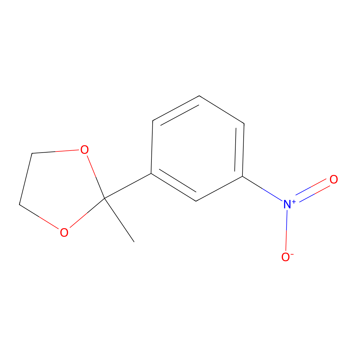 2-Methyl-2-(3-nitrophenyl)-1,3-dioxolane molecular structure, CAS 51226-13-2