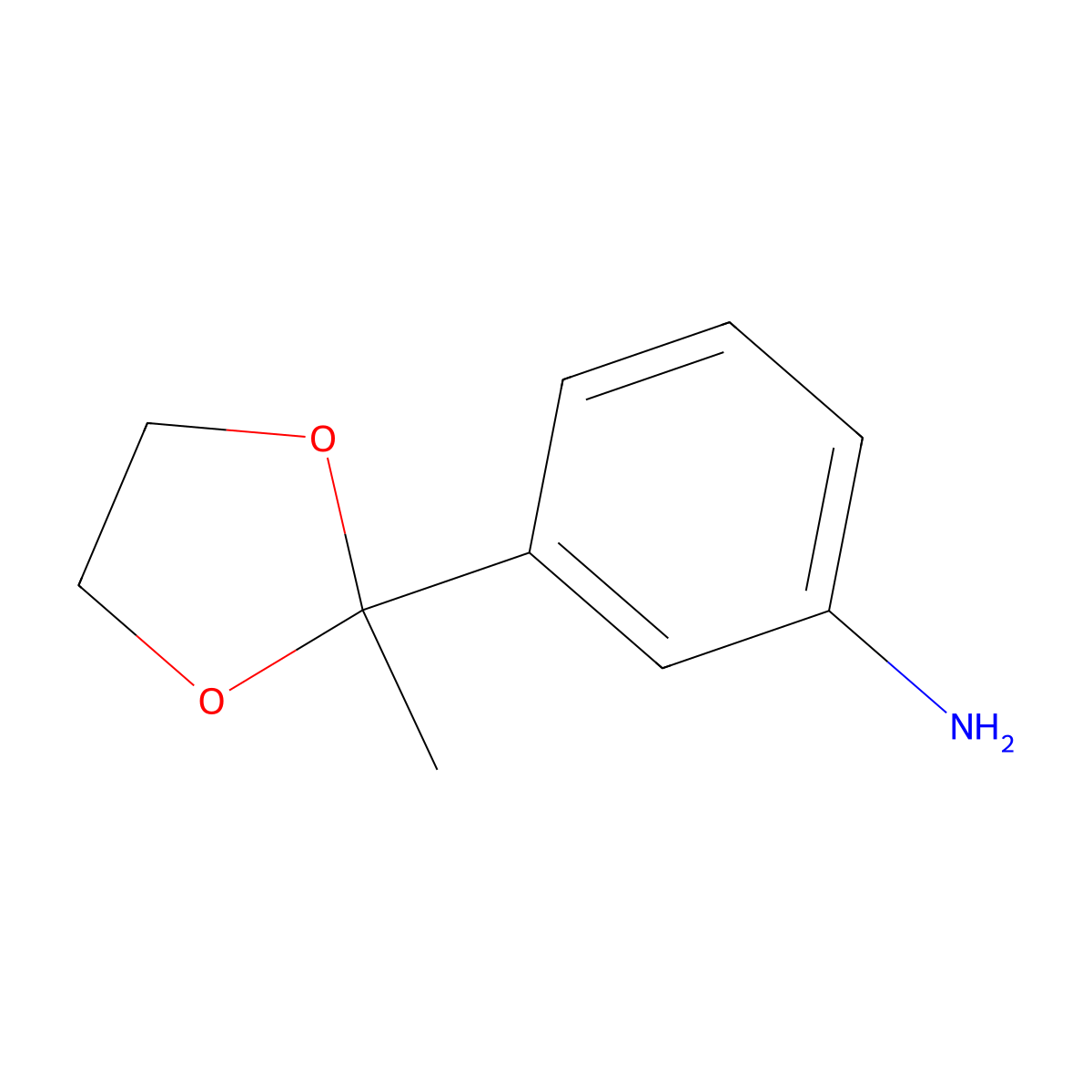 3-(2-Methyl-1,3-dioxolan-2-yl)aniline molecular structure, CAS 51226-14-3