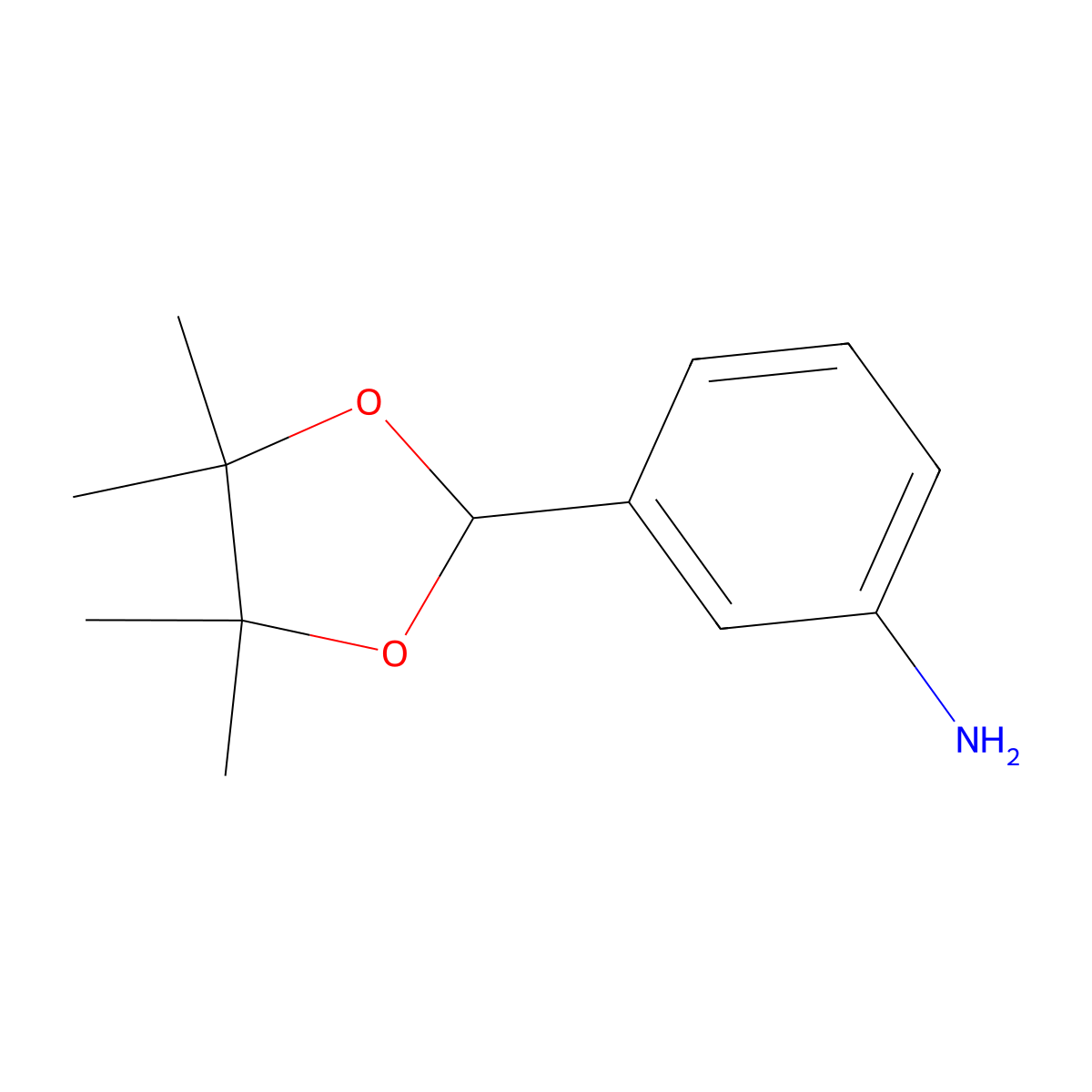 3-(4,4,5,5-Tetramethyl-1,3-dioxolan-2-yl)aniline molecular structure, CAS 51226-15-4