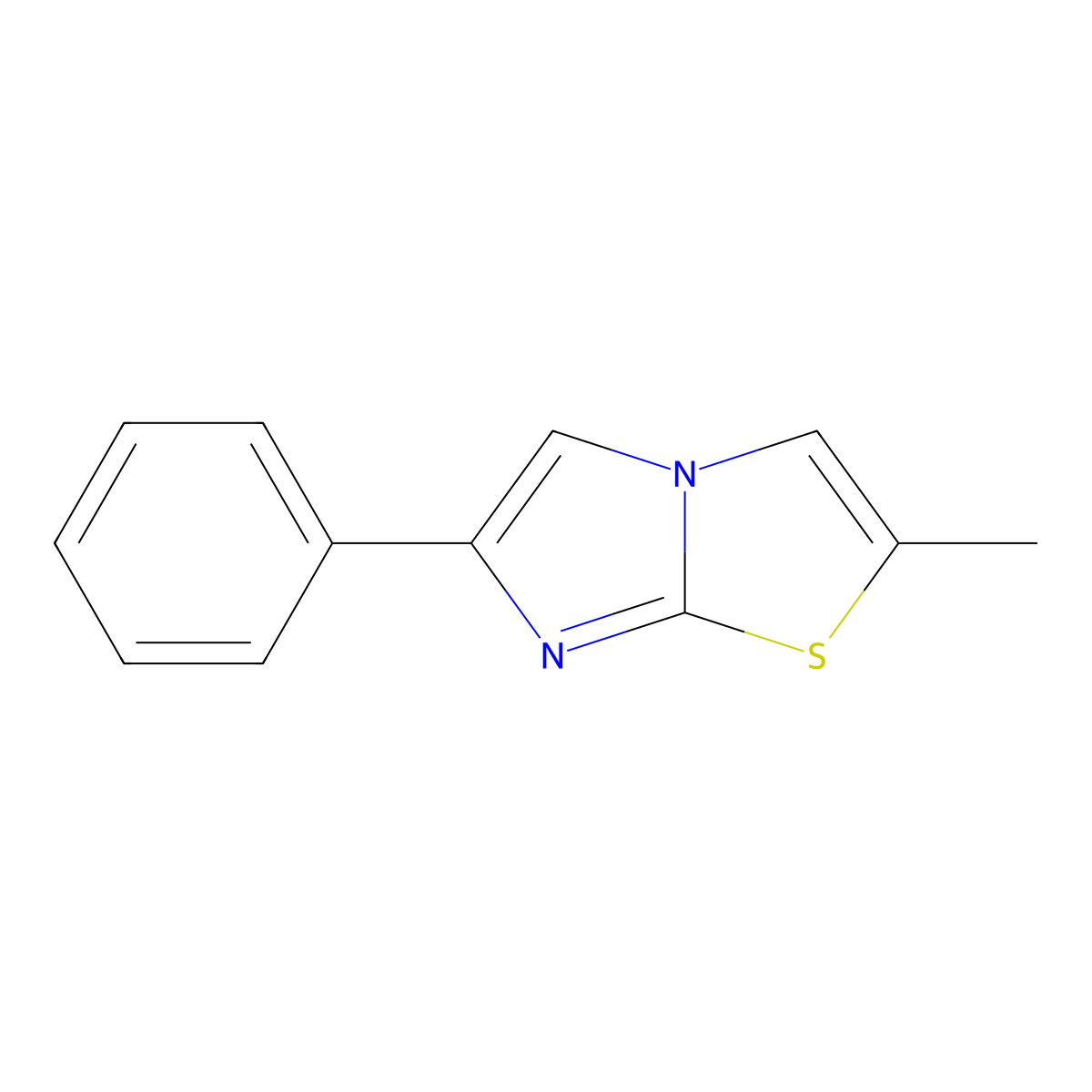 2-Methyl-6-phenylimidazo[2,1-b][1,3]thiazole molecular structure, CAS 51226-37-0