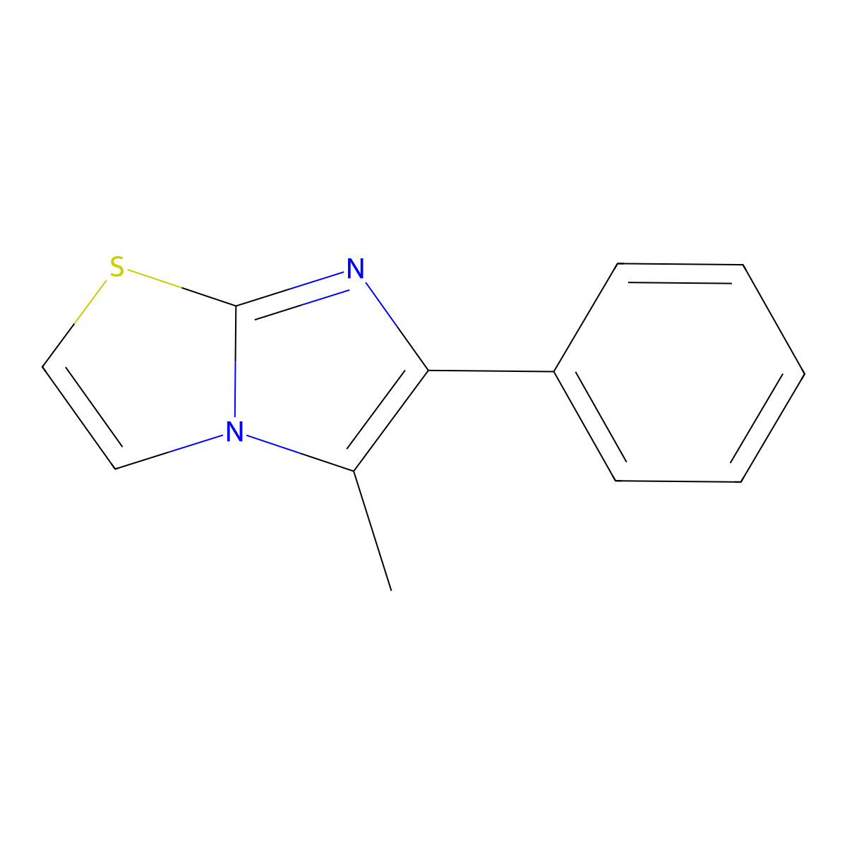 5-Methyl-6-phenylimidazo[2,1-b][1,3]thiazole molecular structure, CAS 51226-38-1