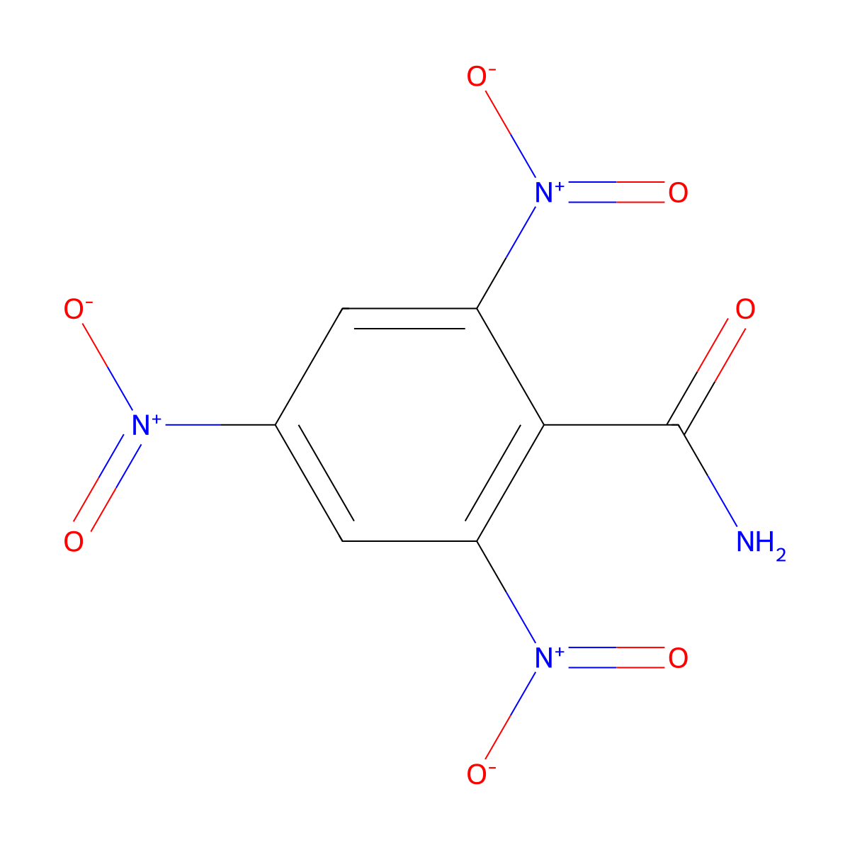 2,4,6-Trinitrobenzamide molecular structure, CAS 51226-42-7