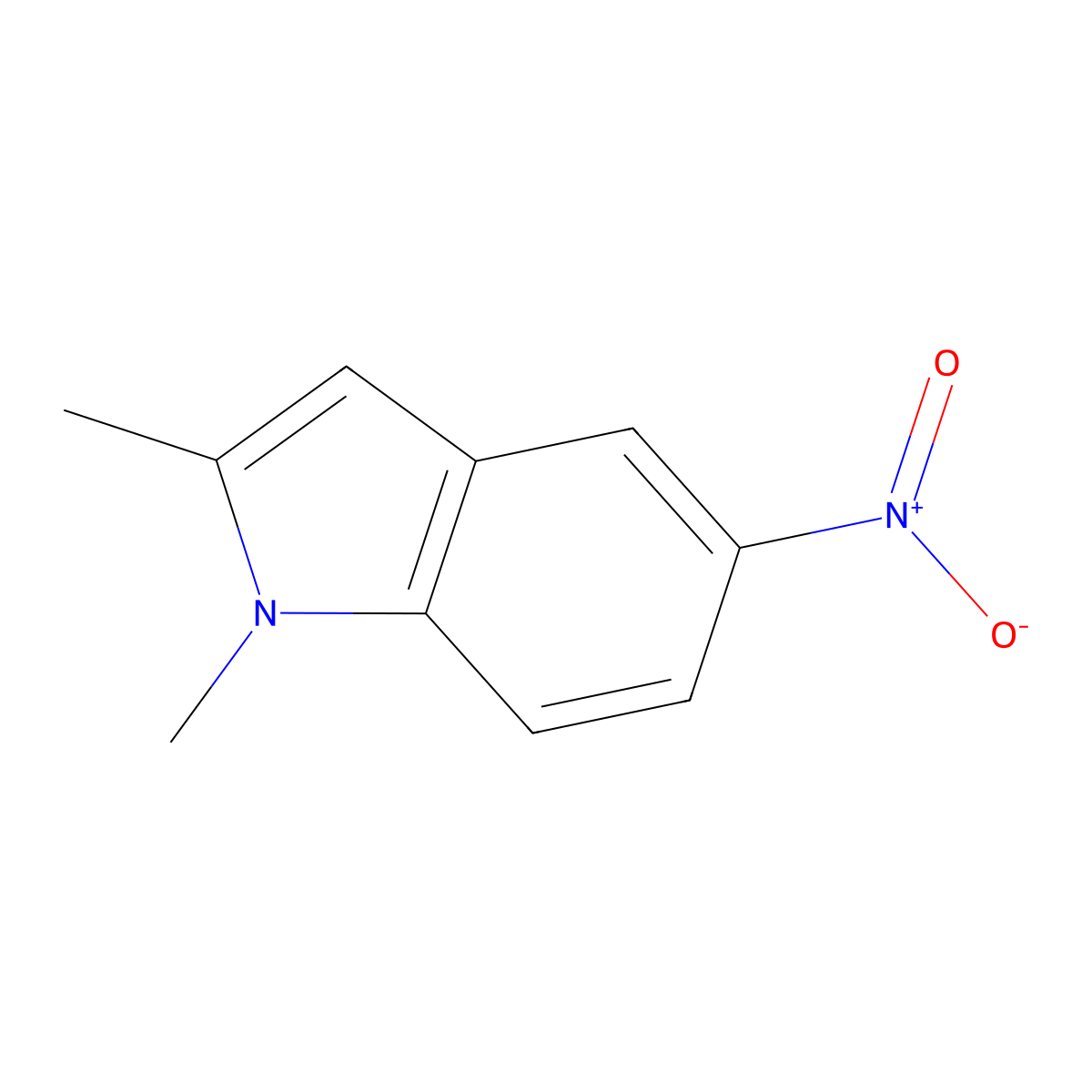 1,2-Dimethyl-5-nitro-1h-indole molecular structure, CAS 51226-47-2