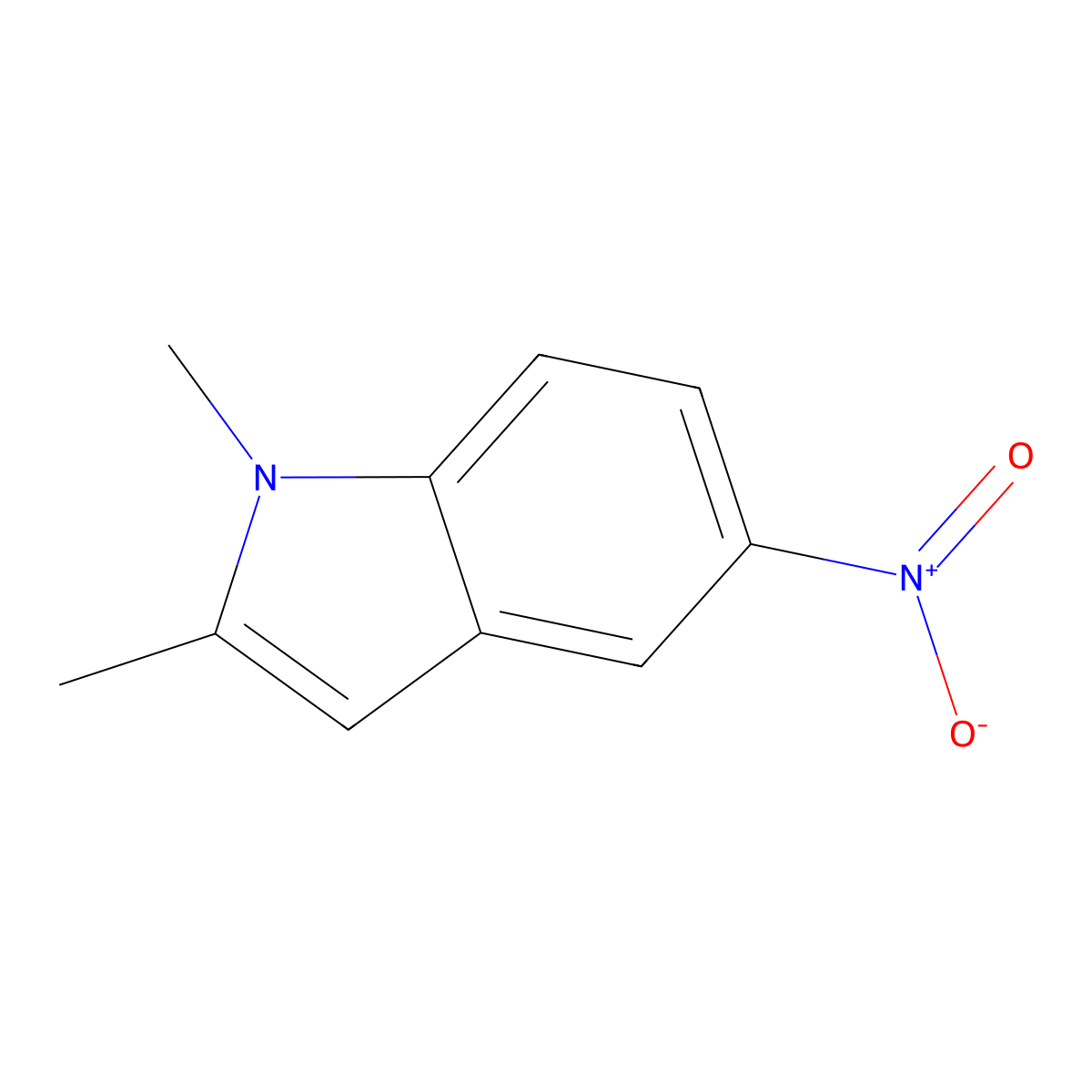 1,2-Dimethyl-5-nitro-1h-indole molecular structure, CAS 51226-47-2