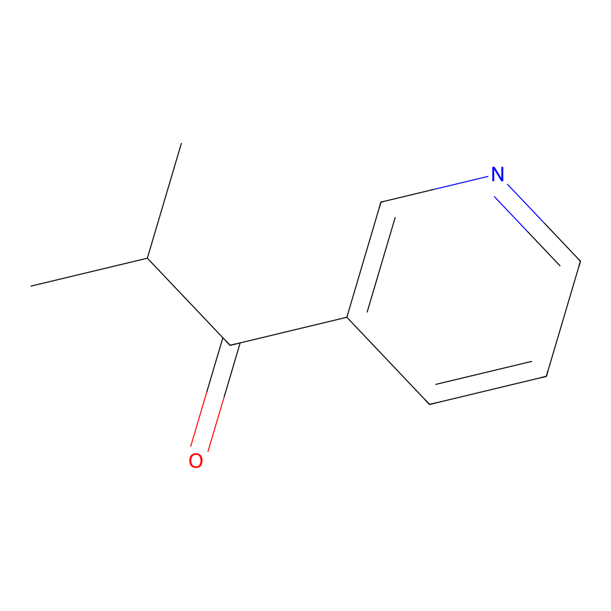 2-Methyl-1-(pyridin-3-yl)propan-1-one molecular structure, CAS 51227-29-3