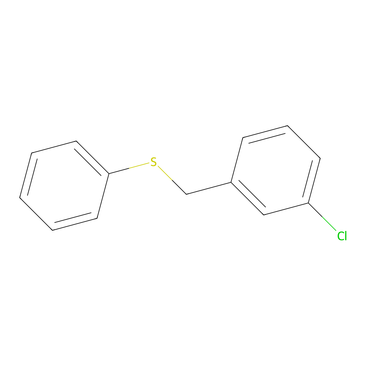 1-Chloro-3-(phenylsulfanylmethyl)benzene molecular structure, CAS 51229-52-8