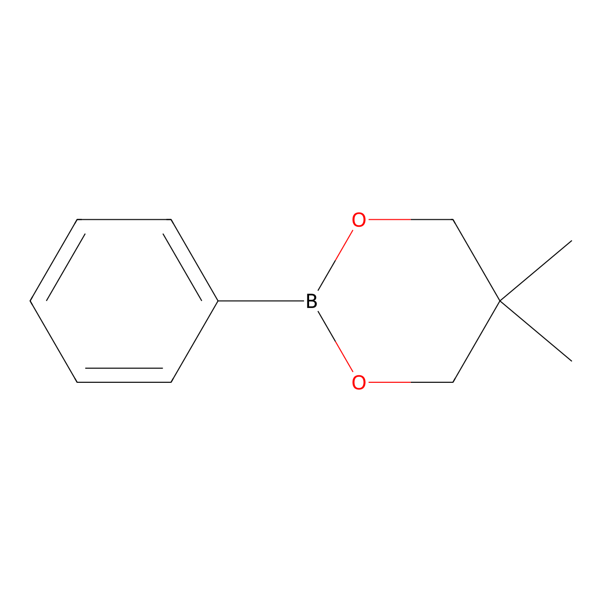 5,5-Dimethyl-2-phenyl-1,3,2-dioxaborinane molecular structure, CAS 5123-13-7