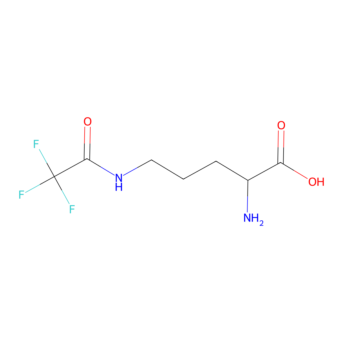 H-Orn(TFA)-OH molecular structure, CAS 5123-49-9