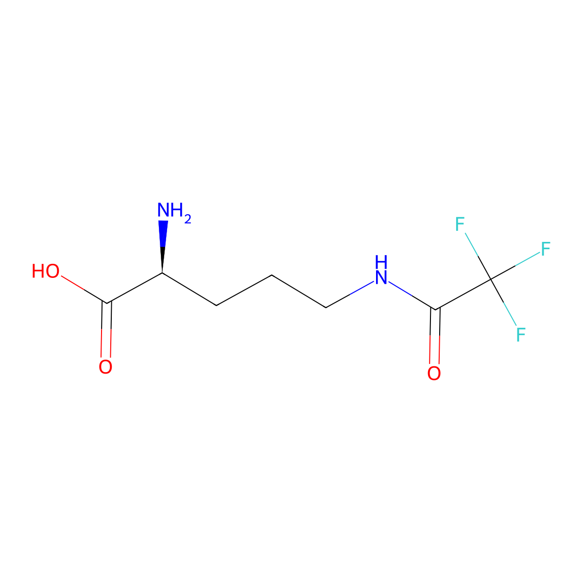 H-Orn(TFA)-OH molecular structure, CAS 5123-49-9