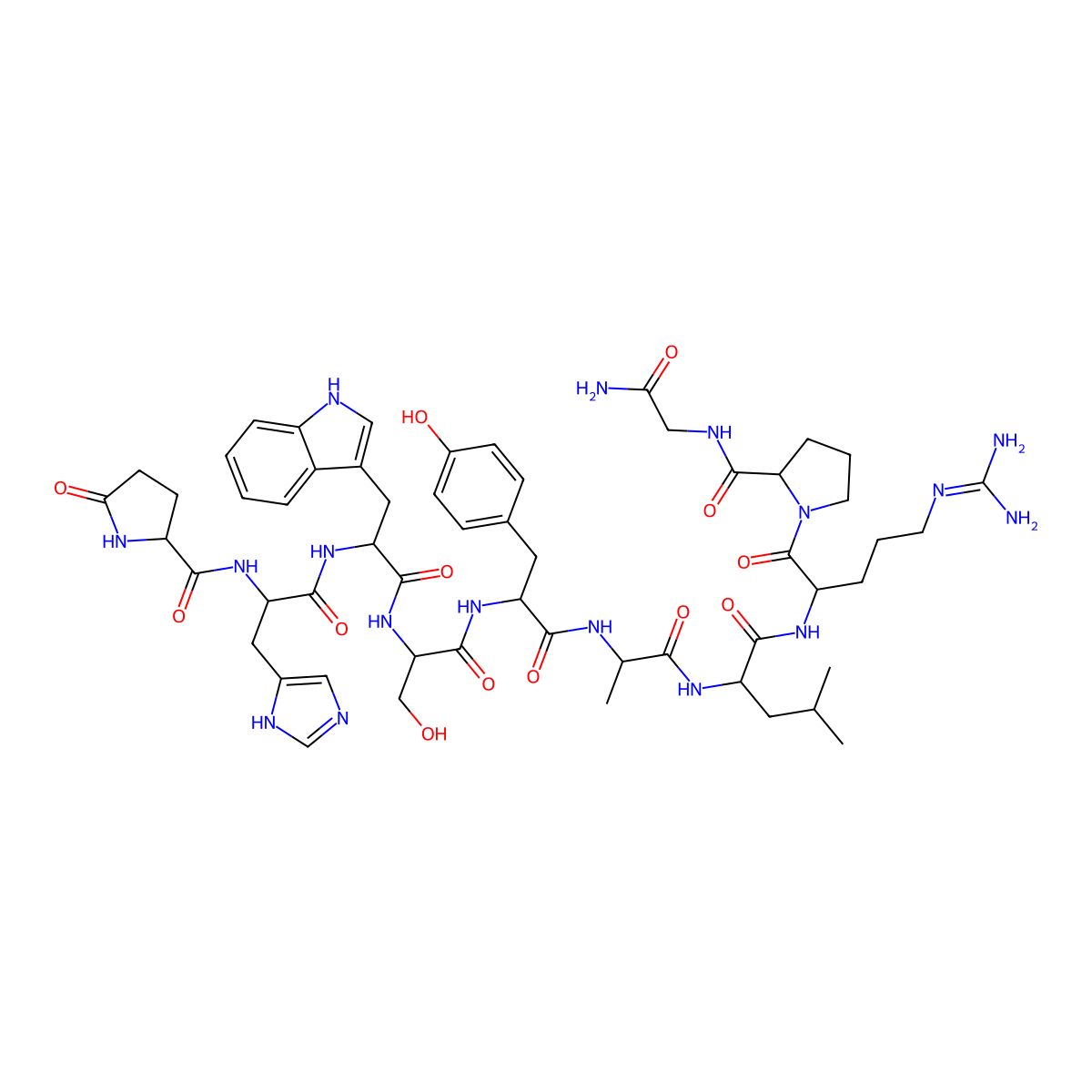 6-D-Ala-gonadorelin molecular structure, CAS 51230-19-4