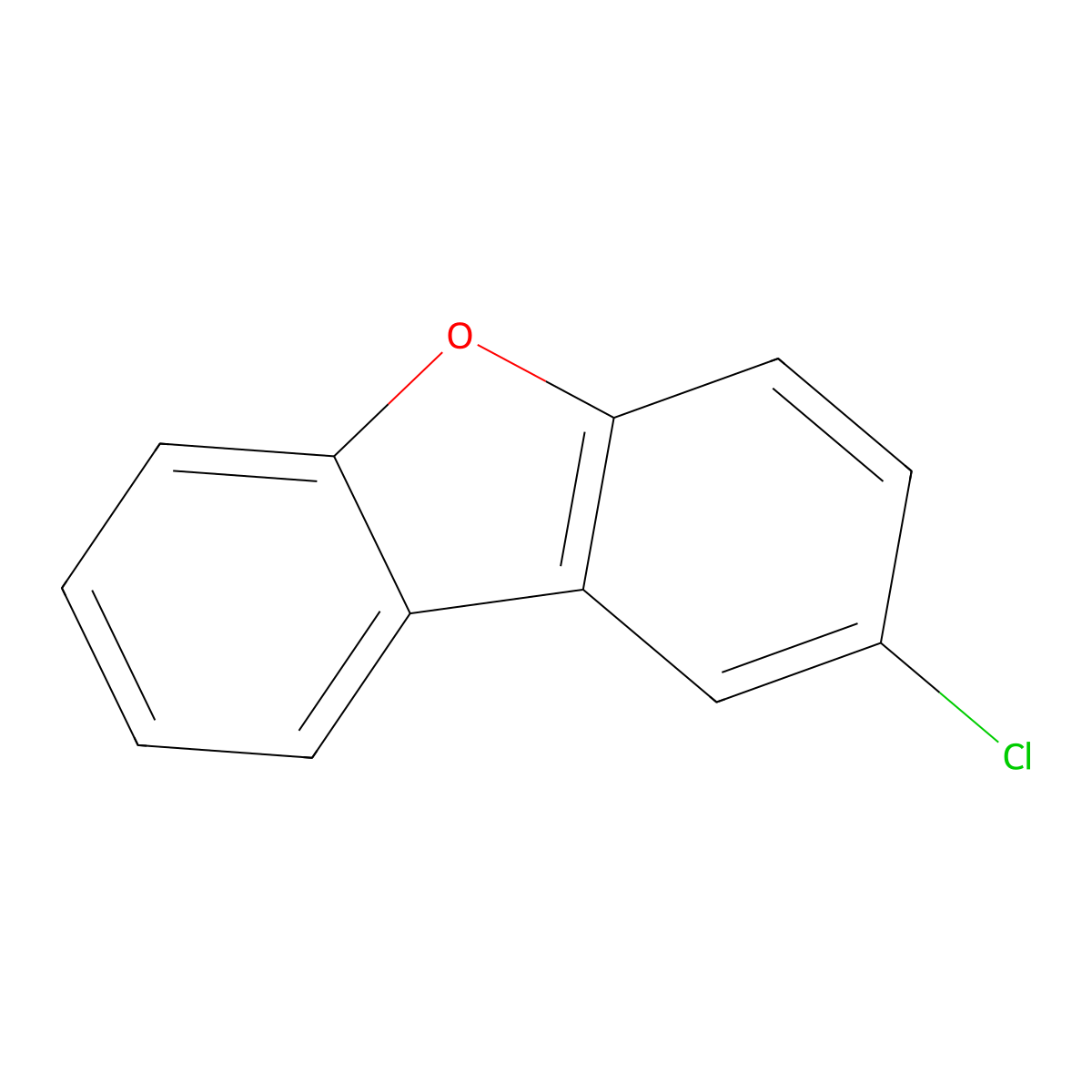 2-Chlorodibenzofuran molecular structure, CAS 51230-49-0