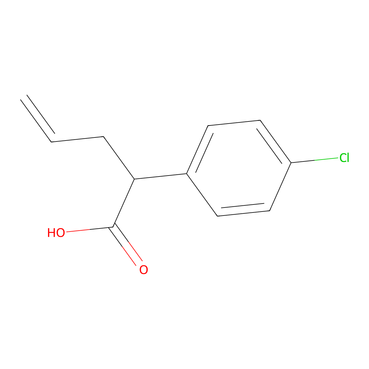 2-(4-Chlorophenyl)pent-4-enoicacid molecular structure, CAS 51230-92-3