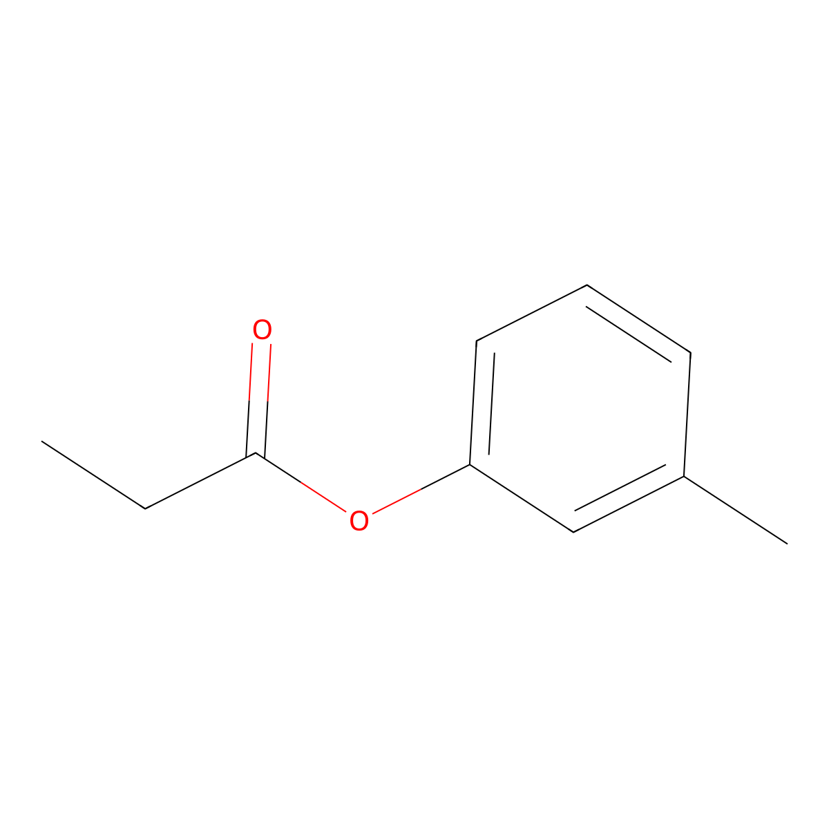 Propanoic acid, 3-methylphenyl ester molecular structure, CAS 51233-77-3