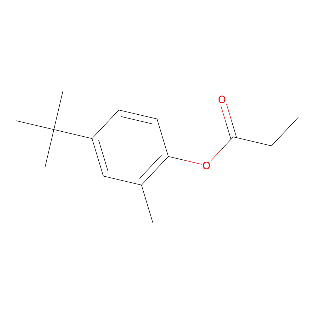 4-Tert-butyl-2-methylphenyl propanoate molecular structure, CAS 51233-83-1