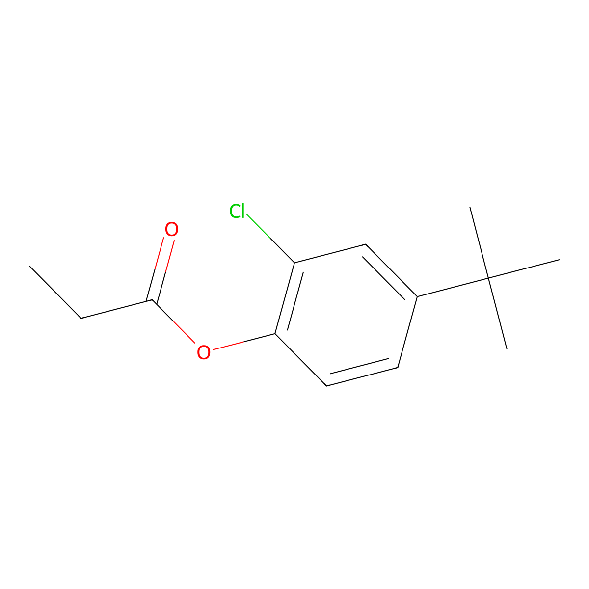 4-Tert-butyl-2-chlorophenyl propanoate molecular structure, CAS 51233-84-2