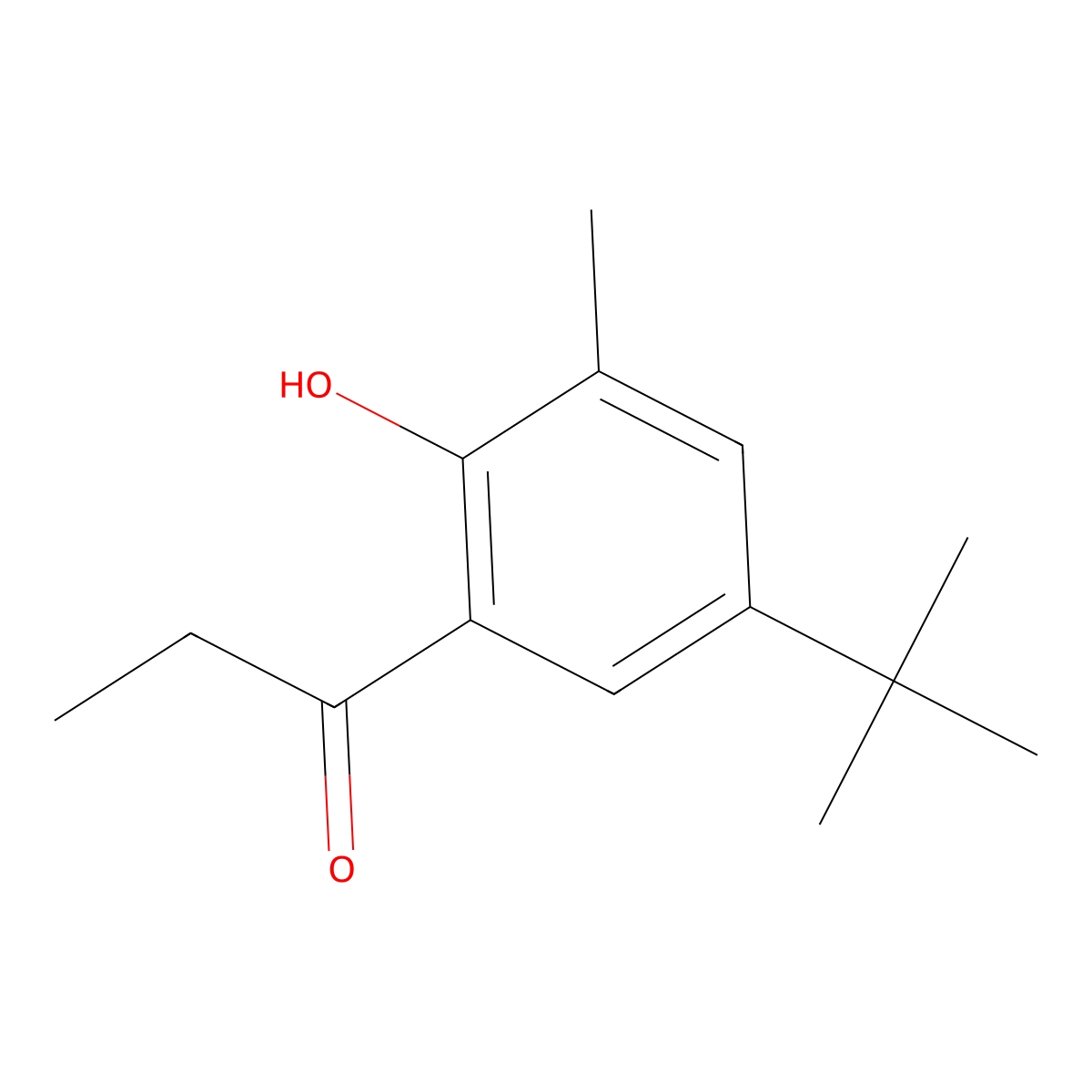 1-(5-Tert-butyl-2-hydroxy-3-methylphenyl)propan-1-one molecular structure, CAS 51233-85-3